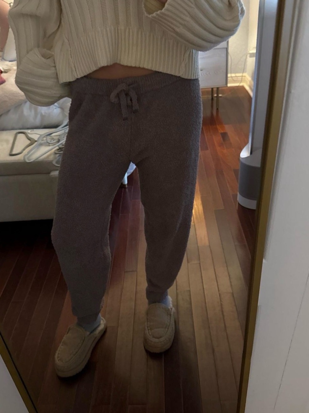 cupcakes & cashmere Kids Knit Joggers in Taupe